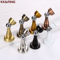 KK&amp;FING Stainless Steel Door Suction Thickened Strong Magnetic Door Stopper Mute Door Touch Anti-collision Door Stop Door Hardware Locks