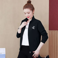 利[Double Lining] Jacket Women 2021 Spring and Autumn New Jacket Korean Style Stand-up Collar Casual Loose Baseball Uniform Jacket Tide