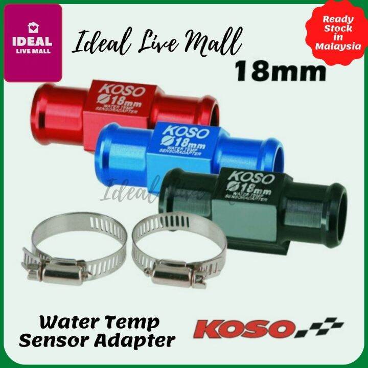 KOSO Motorcycle Water Temperature Sensor Adapter Joint Pipe Temp Hose