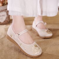 ﹍☌ cri237 [Miyagi Embroidered Shoes 1] 2021 Spring Autumn New Style Old Beijing Cloth Women Vintage Chinese Comfortable Hanfu Single Factory Direct Sales. 26