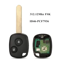 Jingyuqin 1/2 Btn Fsk 312.12Mhz/313.8Mhz Id46ชิปรถรีโมทที่ห้อยกุญแจสำหรับฮอนด้าฟิต Stepwagon Odyssey -2006