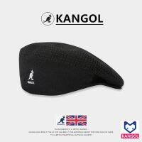 KANGOL Ins หมวกเบเร่ต์ตาข่ายจิงโจ้ระบายอากาศได้ดีมี11สีสไตล์ย้อนยุคบางสีดำหมวกช่างสีกลับด้าน