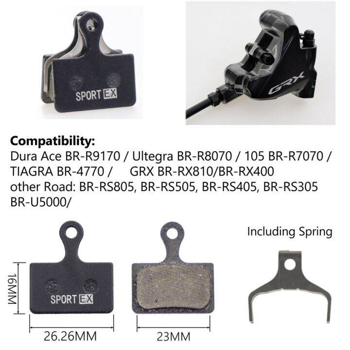 2-คู่-ผ้าเบรคจักรยานดิสเบรค-เสือหมอบ-road-disc-brake-pads-for-shimano-flat-mount-road-disc-caliper-l03a-r9170-r8070-r7020-grx