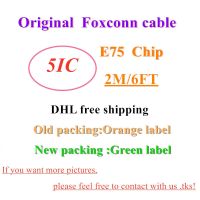 100pcs/lot Original E75 Chip 2M/6FT Data Cable For Foxconn Phone 5S 7 8 6S Plus XS XS Max USB Charger Data Sync Cable With Box