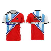 New Fashion Garuda INDONESIA VS ARGENTINA National Team Shirt FREE NICKNAME Full Print Custom 03 2023