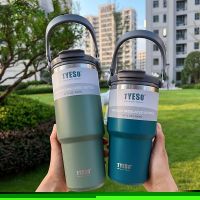 600ml 750ml 900ml Coffee Cup Thermal Vacuum Mug Stainless Steel Non slip Leak Proof Thermos Insulated Cup Milk Tea Water Bottle