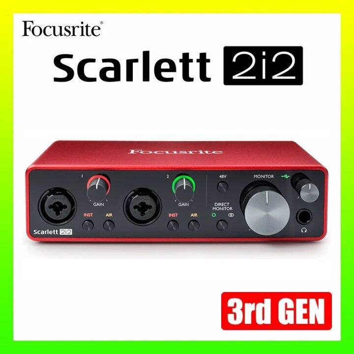 NEW Focusrite Scarlett 2I2 (3Rd Gen) Audio Interface Microphone