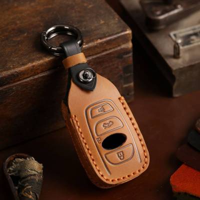 Luxury Leather Car Key Case Cover Fob Protector for Subaru Forester Outback Legacy Auto Accessories Keychain Holder Bag Shell