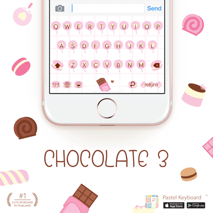 Chocolate 3 Keyboard Theme⎮(EVoucher) for Pastel Keyboard App Lazada