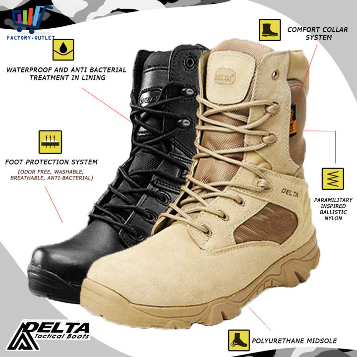 Men Delta Swat High Cut Tactical Military Combat Forces Shoe Boots Kasut Operasi Lazada