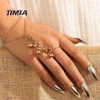 TIMIA หวาน โบฮีเมีย สำหรับสาวๆ ไข่มุก พู่โซ่ คริสตัล สร้อยข้อมือเกาหลี ผู้หญิงกำไล เครื่องประดับมือ สายรัดข้อมือกับแหวน