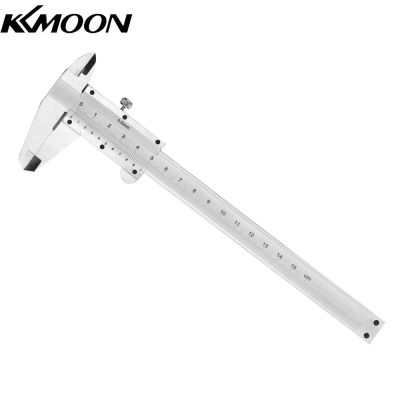 KKmoon เครื่องมือวัดปริมาณการเลื่อนคาลิปเปอร์สแตนเลสมืออาชีพ0-150มม. เครื่องมือวัดความลึกภายในภายนอกเครื่องมือวัดระดับความลึก