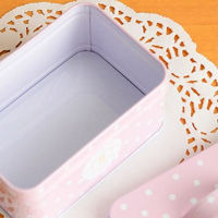 Square portable storage box candy gift box jewelry small jewelry storage tin can