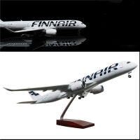 Finnair Airlines Airbus A350-900 Aircraft Model with LED Light  High Quality Display Model