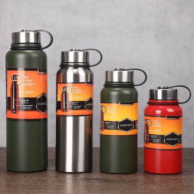 ♝♀☊  New 304 stainless steel space Russian vacuum insulation cup outdoor portable large-capacity sports water bottle