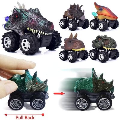 Dinosaur Pull Back Cars Toy Monster Truck Toy Car Mini Models With Big Tires Children Educational Toys Kids Boys Birthday Gifts