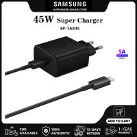 Samsung Fast Charger Adapter Original 45W PD Super Travel Charger EP-TA845 Wall Charger With 5A USB C to USB C Cable For Galaxy S20 Ultra Note10+ A91 5G