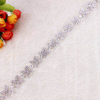 1 Yard Luxury Cross Wedding Belt Rhinestone Trimming Applique DIY Jewelry Making for Garment Shoes Bags Accessories