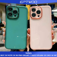 EPTWOO สำหรับ Infinix HOT 30 NOTE 30 30i PRO SMART 7 X6515 SPARK GO 2023 10 10C เคสโทรศัพท์ในตัวเต็มเลนส์ป้องกันกล้องกันกระแทกคริสตัลใสใสนุ่ม TPU ฝาหลัง XLE-02