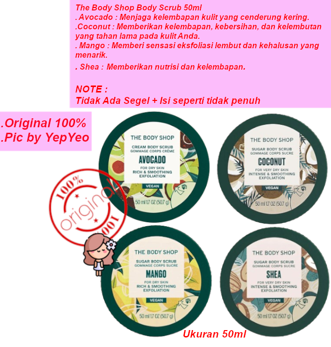 The Body Shop Cream Body Scrub 50ml Lazada Indonesia