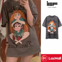 IEF 2022 new niche loose Korean version cartoon short-sleeved T-shirt female student wear high-end top women