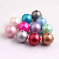 Kwoi Vita jewelry 10mm12mm14mm16mm20mm Acrylic Matte Imitation pearl beads for chunky beads necklaces making