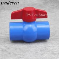 ❈✑♗ 1pcs Blue 20-50mm Plastic PVC Ball Valve Garden Home Water Supply Pvc Pipe Valve Connector Fittings Garden Aquarium Accessories