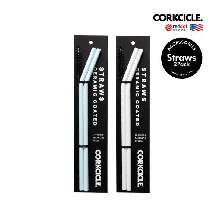 CORKCICLE NEW! เซ็ตหลอดเคลือบเซรามิก 3in1 TUMBLER STRAW SET Lazada.co.th
