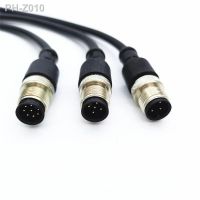 5m PVC Cable M12 Sensor Connector Waterproof Aviation Single Plug A Type Socket Male Female Angle Straight 4P 5P 8P