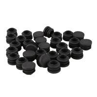 ✁♕ Round Table Chair Leg Tube Pipe Insert End Cap 19Mm Dia 150Pcs Black