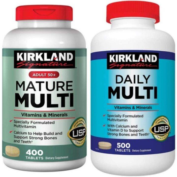 Kirkland Signature Mature Adult Multi Vitamin Tablets, 50 and 100 Tablets Trial Pack Lazada PH