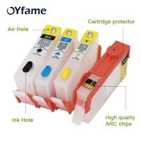 【The-Best】 HR KHAN SHOP OYfame หมึกเติมได้4ชิ้นสำหรับเครื่องพิมพ์ B109a พร้อมชิป5510 5515 6510 7510