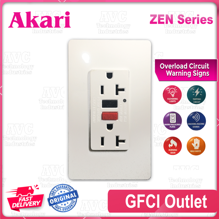 AKARI GFCI Safety Outlet 250V, 20A ZEN Series AWDZ888G Lazada PH