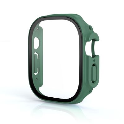 กระจก + ฝาครอบเคสสำหรับ Apple Watch อัลตร้าบัมเปอร์,ไอวอทช์พีซีอุปกรณ์เสริมหน้าจอนาฬิกาอัจฉริยะ49มม.