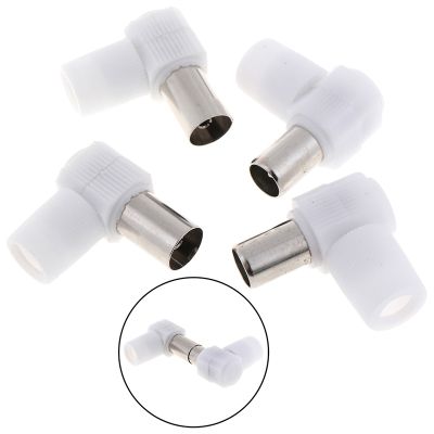 【YF】 2pairs 90 Degrees TV Plug Jack For Antennas Male And Female RF Coaxial Plugs Adapter Right Angle Connectors Hot