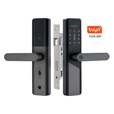 TIAGO T3 TUYA โทรศัพท์โทรศัพท์ WIFI ปลดล็อคระยะไกลด้วยบัตรแม่เหล็กคีย์รหัสผ่านรหัสผ่านชั่วคราวประตูล็อคอัจฉริยะ