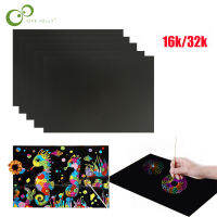 10pcsset 16K32K Scratch Art Paper Magic Painting Paper with Drawing Stick For Kids Educational Toy Colorful Drawing Toys ZXH