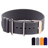 （Bar watchband）EACHE Nato ยางซิลิโคน18Mm 20Mm 22Mm GreyBlack BlueStraps