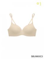 SABINA BRALESS เสื้อชั้นในไม่มีโครง Seamless Fit รุ่น Pretty Perfect รหัส SBU9800 สีเนื้อเข้ม