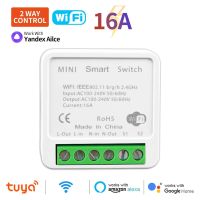 Tuya Wifi MINI 16A Smart Switch Module 2-Way Control Switches Wireless Timer Breaker Work for Alexa And Google Home Yandex Alice