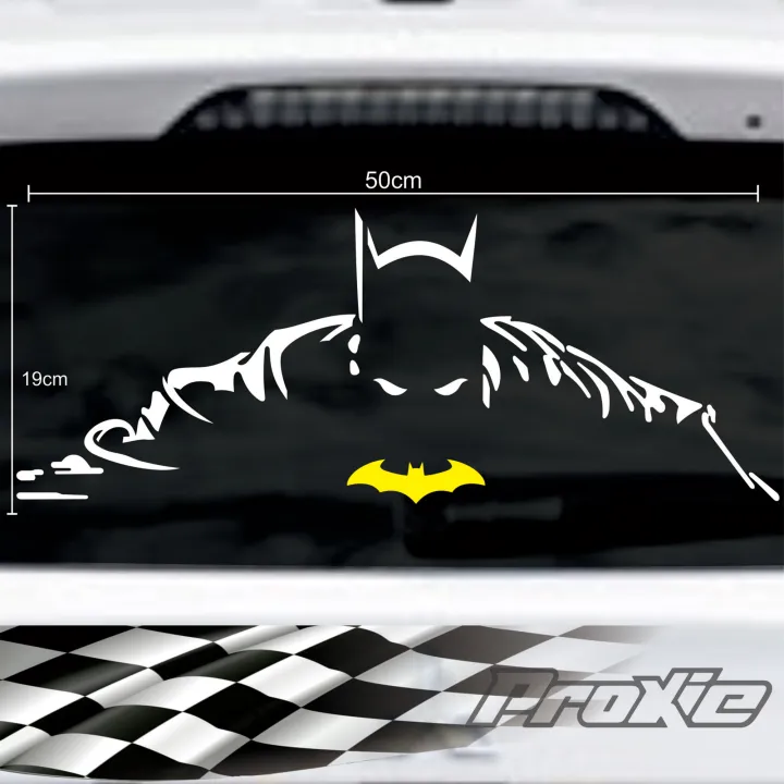 Sticker batman kaca mobil stiker batman cutting sticker kaca batman ...