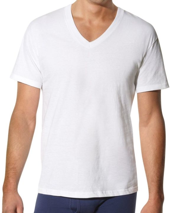 WHITE V-NECK T-SHIRT FOR ADULT - MEDIUM | Lazada PH