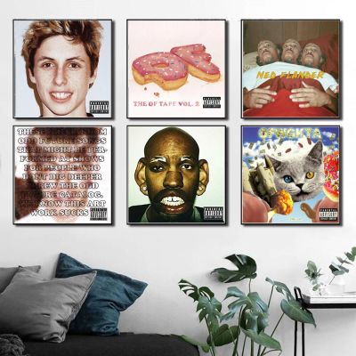 ใหม่ Odd Future The OF Tape Vol. 2 Hip Hop เพลงอัลบั้มโปสเตอร์พิมพ์ Wall Art ภาพวาดผ้าใบภาพ Photo Room Home Decor ใหม่