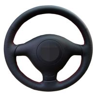 Black Steering Wheel Cover Artificial Leather For Volkswagen VW Golf 4 Passat B5 1996-2003 Seat Leon 1999-2004 Polo 1999-2002