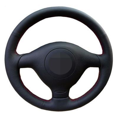 Black Steering Wheel Cover Artificial Leather For Volkswagen VW Golf 4 Passat B5 1996-2003 Seat Leon 1999-2004 Polo 1999-2002