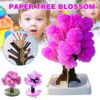 HOT 1/2pcs Magic Japanese Sakura Tree Christmas Tree Paper Blossoming Paper Crystal Trees Kids DIY Toy NDS