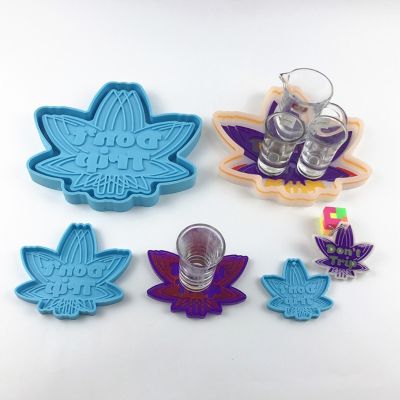 Maple Leaf Coaster Epoxy Resin Mold Keychain Silicone Mould DIY Crafts Storage Box Mold Home Decorations Casting Tool