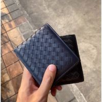 ร้อน, ร้อน★Woven Lambskin Short Wallet กระเป๋าสตางค์หนังแกะสานแท้