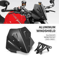 สำหรับ DUCATI MONSTER 937 Plus 2021- 2022อุปกรณ์เสริมรถจักรยานยนต์กระจกกระจกอลูมิเนียม Wind Shield Deflectore MONSTER937