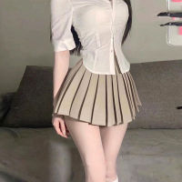 WOMENGAGA JK Lolita Kawaii y Hot Autumn Student High Waist Pleated Mini Skirt Skorts Girls Korean Women Cute Skirts V8